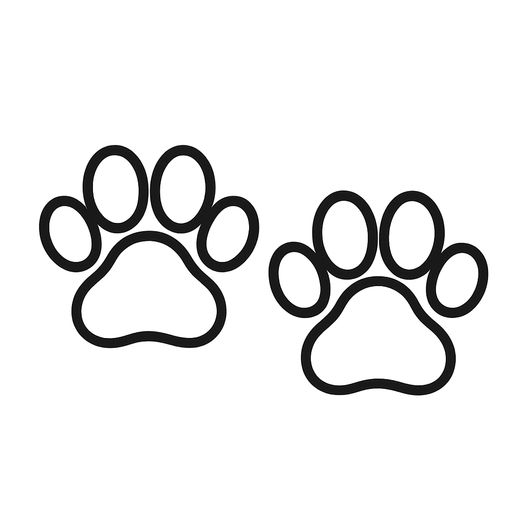 Paw prints outline
